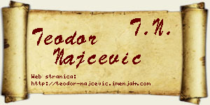 Teodor Najčević vizit kartica